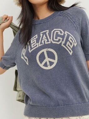 ANTHRO PILCRO KNIT GRAPHIC T-SHIRT